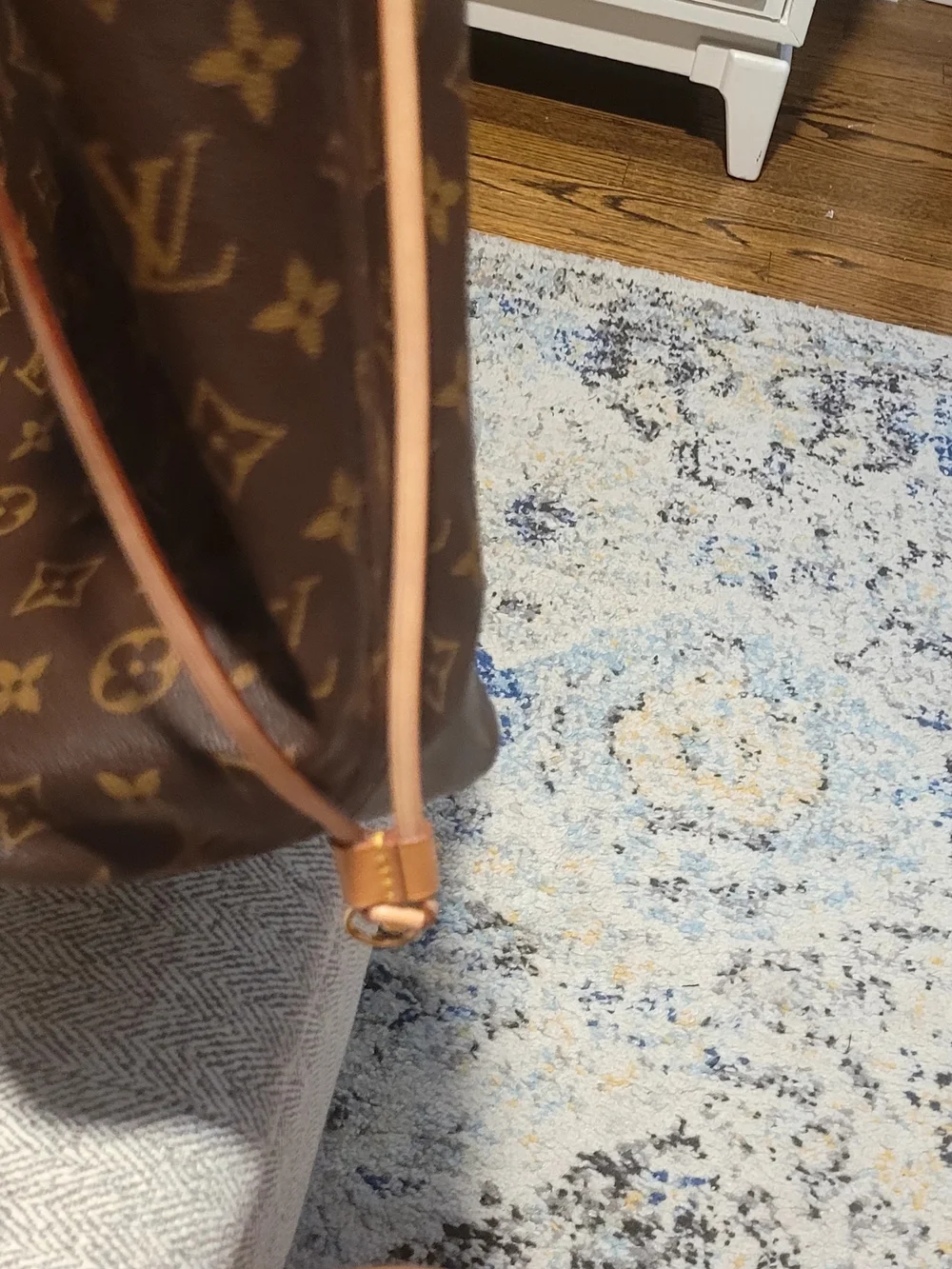 Louis Vuitton Neverfull Monogram Canvas Tote in Brown with Tan Trim